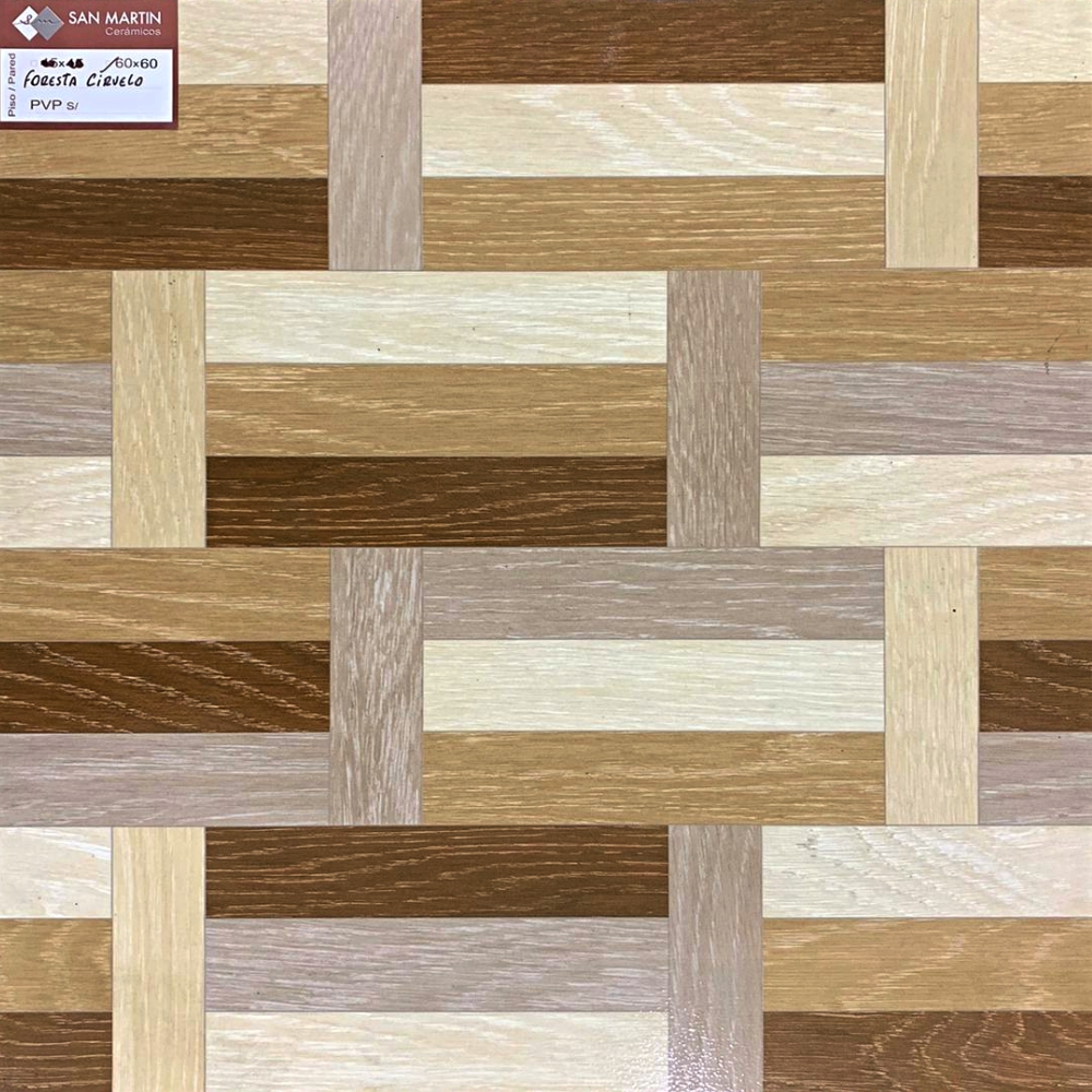 PISO 60X60 UNI MAD. FORESTA CIRUELO SM 1.80